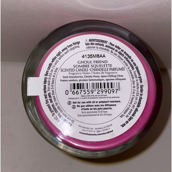 Bath & Body Works Ghoul Friend Scented Candle 1 Wick 8oz Halloween Discontinued - Picture 4 of 5